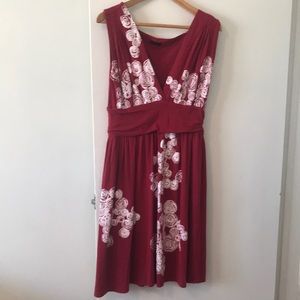 Red t shirt jersey dress